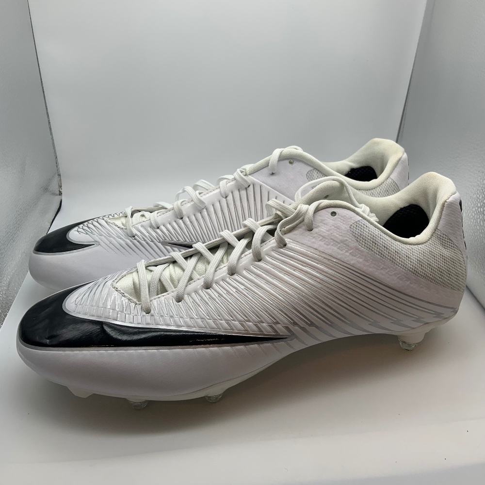 Nike Vapor Speed Low Football Cleats White/Black Size 14.5
